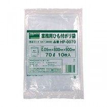 （まとめ）TRUSCO業務用ひも付きポリ袋 0.05×70L HP-0070 1パック（10枚）【×5セット】