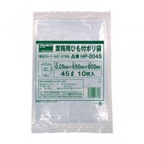 （まとめ）TRUSCO業務用ひも付きポリ袋 0.05×45L HP-0045 1パック（10枚）【×5セット】