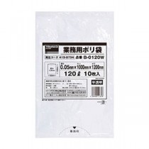 （まとめ）TRUSCO業務用ポリ袋 0.05×120（半透明 ）B-0120W 1パック（10枚）【×5セット】