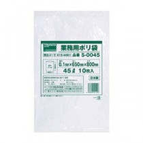 （まとめ）TRUSCO 業務用ポリ袋 0.1×45L S-0045 1パック（10枚）【×5セット】