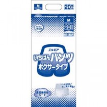 （まとめ）カミ商事 エルモア いちばん パンツボクサータイプ M 1パック（20枚）【×5セット】
