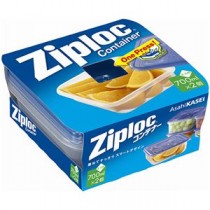 （まとめ）旭化成ホームプロダクツ ジップロックコンテナー 正方形 700ml 1パック（2個）【×10セット】