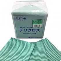 （まとめ）東京メディカル デリクロス 30×30cm グリーン FT-6302 1パック（100枚）【×10セット】