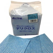 （まとめ）東京メディカル デリクロス 30×30cm ブルー FT-6303 1パック（100枚）【×10セット】