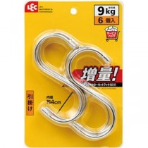 （まとめ）レック ステンS型クローゼットフックH-558 1パック（6個）【×10セット】