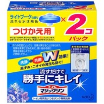 （まとめ）花王 トイレマジックリン流すだけで勝手にキレイ ライトブーケの香り つけかえ用 80g 1セット（2個）【×10セット】