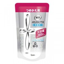 （まとめ）エステー 消臭力 クリアビーズイオン消臭プラス 無香料 大容量つめかえ 800g 1個【×10セット】