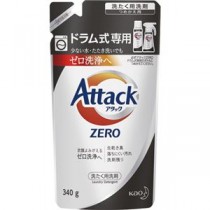 （まとめ）花王 アタックZERO ドラム式専用つめかえ用 340g 1個【×10セット】