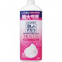 （まとめ）ライオン CHARMY泡のチカラ手肌プレミアム 詰替用 大型サイズ 930ml 1本【×10セット】