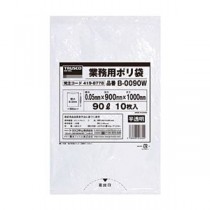 （まとめ）TRUSCO業務用ポリ袋 0.05×90L（半透明 ）B-0090W 1パック（10枚）【×10セット】