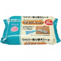 （まとめ）アズマ工業 ワイパーウェットシート 1パック（60枚：30枚×2個）【×10セット】