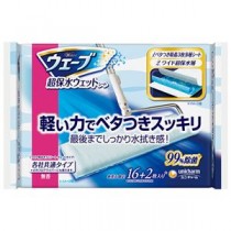 （まとめ）ユニ・チャーム ウェーブ超保水フロア用ウェットシート 1パック（16枚）【×10セット】