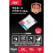 （まとめ）アコ・ブランズ パウチフィルム名刺サイズ 100μ YP60095Z 1パック（100枚）【×20セット】
