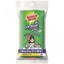 （まとめ）3M スコッチ・ブライトハイブリッドネットスポンジ グリーン HBNT-75G 1個【×20セット】