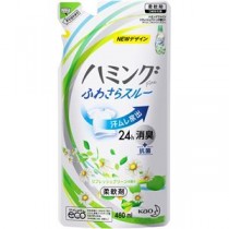 （まとめ）花王 ハミングファインリフレッシュグリーンの香り 詰替用 480ml 1個【×20セット】