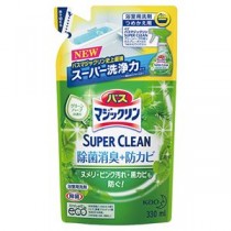 （まとめ）花王 バスマジックリン 泡立ちスプレーSUPER CLEAN グリーンハーブの香り つめかえ用 330ml 1個【×20セット】