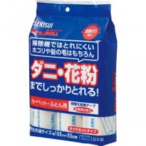 （まとめ）積水マテリアルソリューションズカーペットローラー ミセスロール スペアテープ J5ST3P 1パック（3巻）【×20セット】
