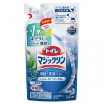 （まとめ）花王 トイレマジックリン消臭・洗浄スプレー ミントの香り つめかえ用 330ml 1個【×30セット】