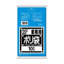 （まとめ）日本サニパック サニパックN-21Nシリーズ 20L 青 N-21-BL 1パック（10枚）【×100セット】