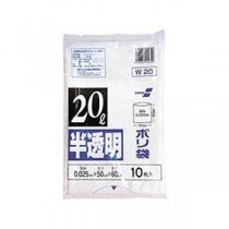 （まとめ）積水フィルム 積水 20型ポリ袋 半透明 W-20 N-1046 1パック（10枚）【×50セット】