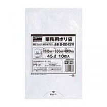 （まとめ）TRUSCO業務用ポリ袋 0.035×45L（半透明 ）B-0045W 1パック（10枚）【×50セット】