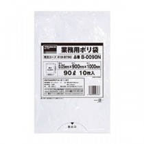 （まとめ）TRUSCO業務用ポリ袋 0.05×90L（透明）B-0090N 1パック（10枚）【×20セット】