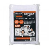 （まとめ）TRUSCO 万能ウエスシートサイズ290×200mm ホワイト P-GJ-TU 1袋（12枚）【×10セット】