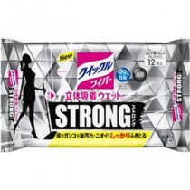 （まとめ）花王 クイックルワイパー立体吸着ウエットシート ストロング 1セット（36枚：12枚×3パック）【×10セット】