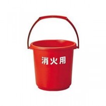 （まとめ）TRUSCO エコポリバケツ10L（消火用）RBKS-10 1個【×10セット】