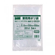 （まとめ）TRUSCO業務用ポリ袋 0.15×20L U-0020 1パック（5枚）【×10セット】