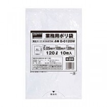 （まとめ）TRUSCO業務用ポリ袋 0.05×120（半透明 ）B-0120W 1パック（10枚）【×10セット】