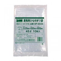 （まとめ）TRUSCO業務用ひも付きポリ袋 0.05×45L HP-0045 1パック（10枚）【×10セット】