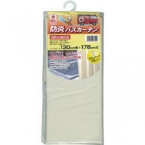 （まとめ）明和グラビア 防炎バスカーテン130×178cm ベージュ NVS-400（BE）1枚【×10セット】