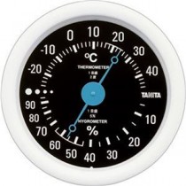（まとめ）タニタ アナログ温湿度計 ブラックTT-515-BK 1個【×10セット】