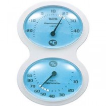 （まとめ）タニタ 温湿度計 ブルーTT-509-BL 1個【×10セット】