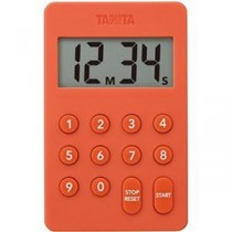 （まとめ）タニタ デジタルタイマー100分計オレンジ TD-415-OR 1個【×10セット】