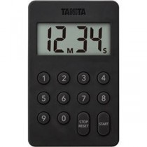 （まとめ）タニタ デジタルタイマー100分計 ブラック TD-415-BK 1個【×10セット】