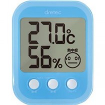（まとめ）ドリテック デジタル温湿度計オプシスプラス ブルー O-251BL 1個【×5セット】