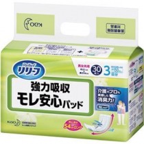 （まとめ）花王 リリーフ モレ安心パッド強力吸収 1セット（180枚：30枚×6パック）【×3セット】