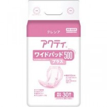（まとめ）日本製紙 クレシア アクティワイドパッド500プラス 1セット（180枚：30枚×6パック）【×3セット】
