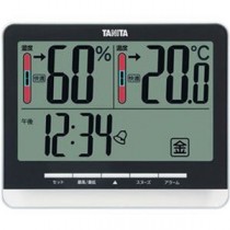 （まとめ）タニタ 温湿度計 ブラックTT-538BK 1個【×3セット】