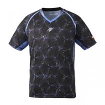 Nittaku（ニッタク） 卓球ゲームシャツ MOVERUFFLE SHIRT ムーブラッフルシャツ 男女兼用ブラック3S