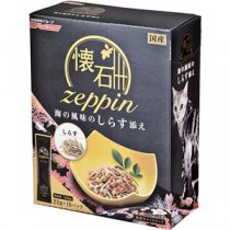 〔まとめ〕 キャットフード ペットフード 懐石 zeppin 海の風味のしらす添え 220g 22g×10袋入 12セット 猫用品 ペット用品【代引不可】