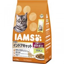 〔まとめ〕 キャットフード ペットフード IAMS アイムス 成猫用 インドアキャット チキン 1.5kg 3セット 猫用品 ペット用品【代引不可】
