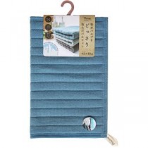 （まとめ） オカトー PUWRAP （バラップ）バスマット 45×60cm ブルー 【×2セット】