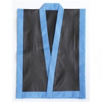 （まとめ）カラー不織布 エイサー打掛 黒（襟青）S 帯付【×20セット】