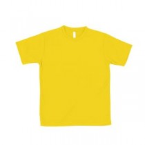 （まとめ）ATドライTシャツ S イエロー 150gポリ100%【×10セット】
