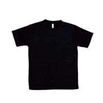 （まとめ）ATドライTシャツ 130cm ブラック 100gポリ100%【×10セット】
