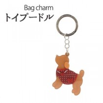 【2個セット】バッグチャーム トイプードル（キャメル）