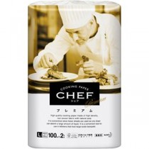 （まとめ）花王 クッキングペーパーCHEF（シェフ） プレミアム L 100カット/ロール 1パック（2ロール） 【×3セット】